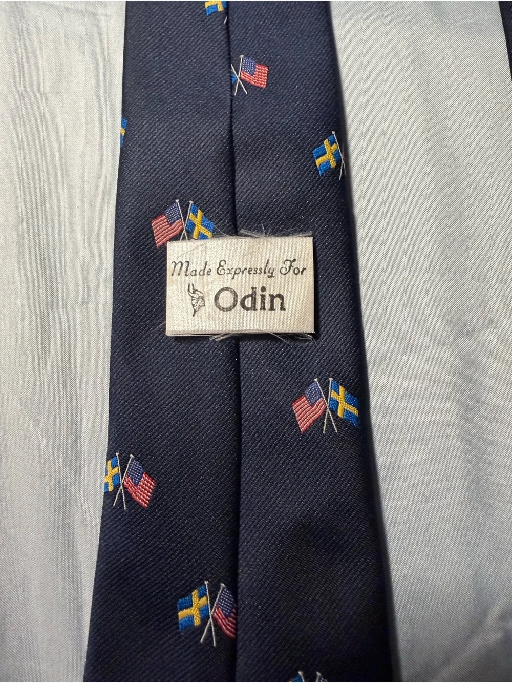 Men's Navy American Flag Pattern Silk handmade Tie - Classic Navy